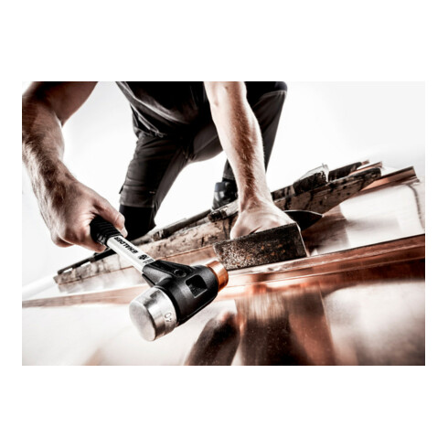 Halder Schonhammer SIMPLEX L.300mm Kopf-D.30mm hart Fiberglas Kupfer m.Ku-Hülse