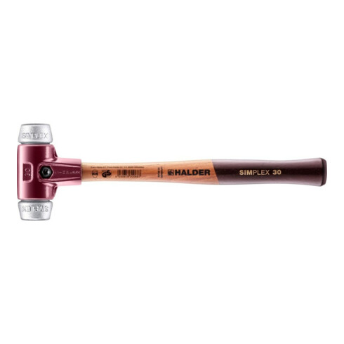 Halder Schonhammer SIMPLEX L.300mm Kopf-D.30mm hart HO Weichmetall silber