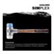 Halder Schonhammer SIMPLEX L.300mm Kopf-D.30mm HO Superplast.weiß/TPE-soft blau-1