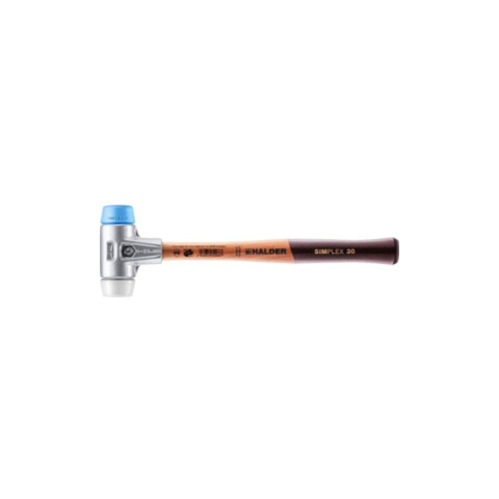 Halder Schonhammer SIMPLEX L.300mm Kopf-D.30mm HO Superplast.weiß/TPE-soft blau