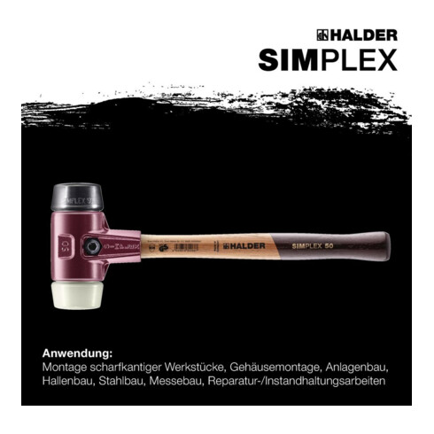 Halder Schonhammer Simplex EH-3028, Gummi- + Nyloneinsatz