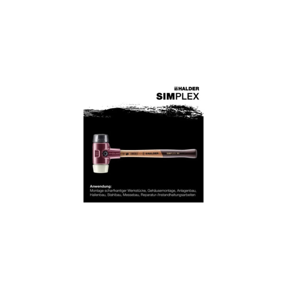 Halder Schonhammer Simplex EH-3028, Gummi- + Nyloneinsatz