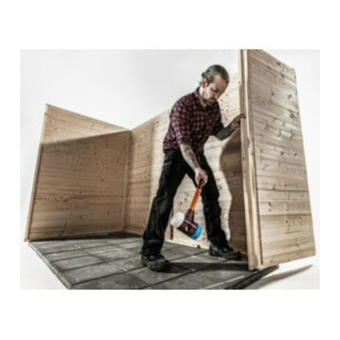 Halder Schonhammer SIMPLEX L.350mm Kopf-D.50mm weich/mittelh.HO TPE-soft blau/Superpl.