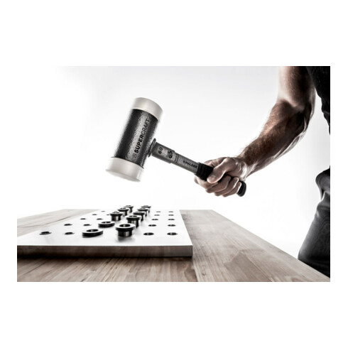 Halder Schonhammer SUPERCRAFT L.335mm Kopf-D.70mm rückschlagfrei hart Nyl.weiß