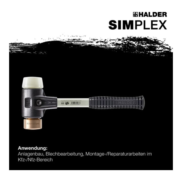 Halder SchonhammerSimplex Fiber. 30mm Kupfer/Nylon