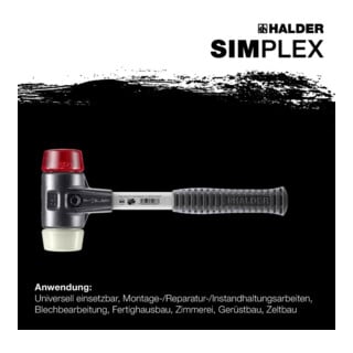 Halder SchonhammerSimplex Fiber. 30mm Plastik/Nylon