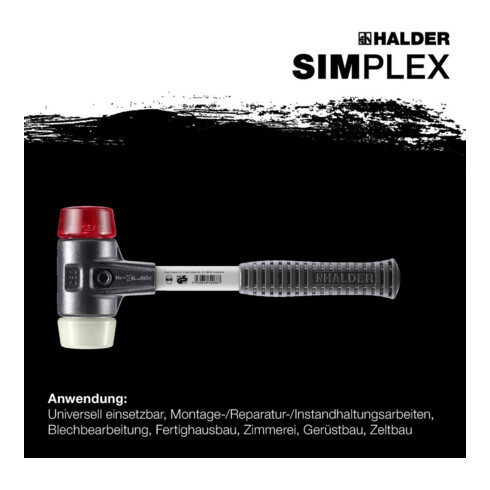 Halder SchonhammerSimplex Fiber. 30mm Plastik/Nylon
