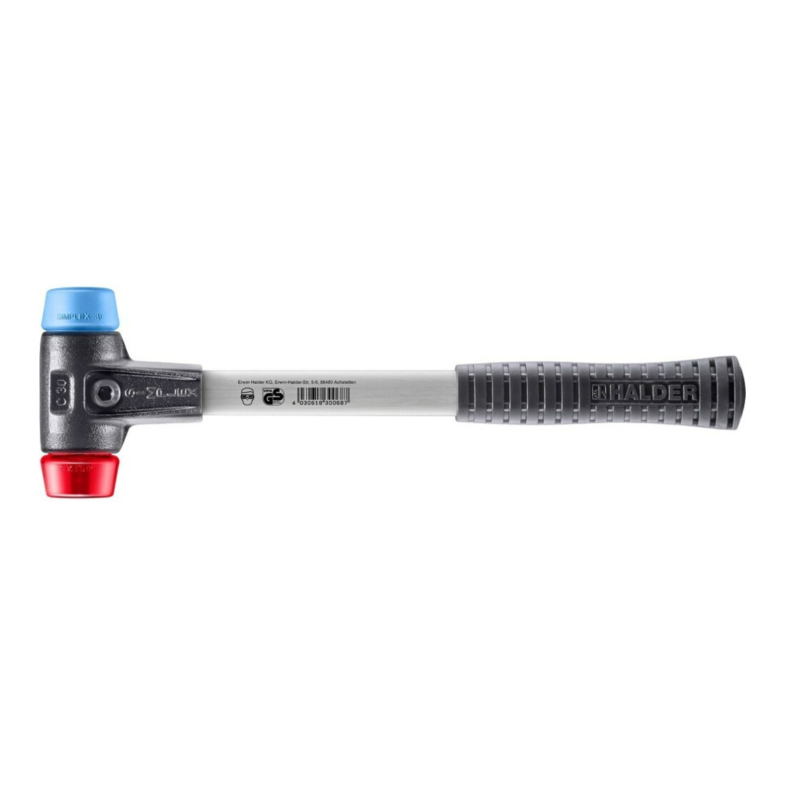 Halder SchonhammerSimplex Fiber. 30mm TPE-soft/Pla.