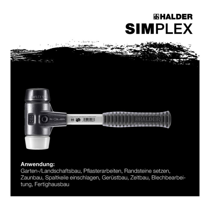 Halder SchonhammerSimplex Fiber. 40mm Gummi/Superpl.