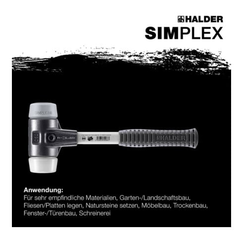 Halder SchonhammerSimplex Fiber. 40mm TPE-mid/SP.