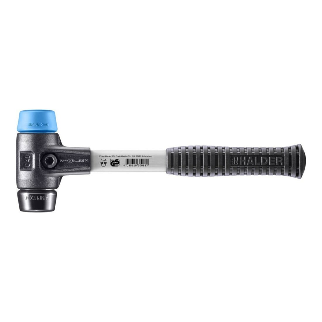 Halder SchonhammerSimplex Fiber. 40mm TPE-soft/Gummi