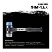Halder SchonhammerSimplex Fiber. 40mm TPE-soft/mid-4