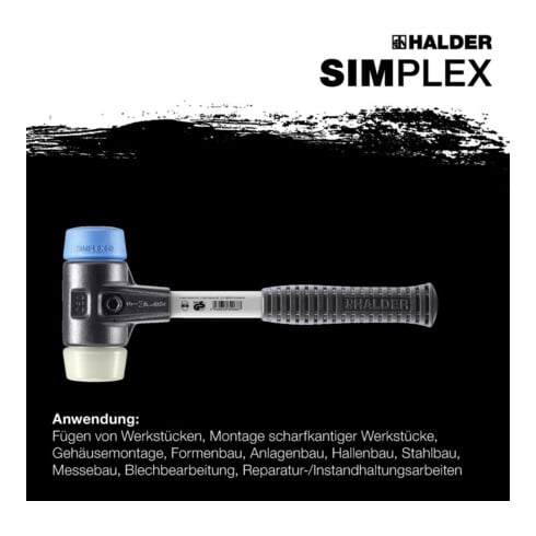 Halder SchonhammerSimplex Fiber. 40mm TPE-soft/Nylon