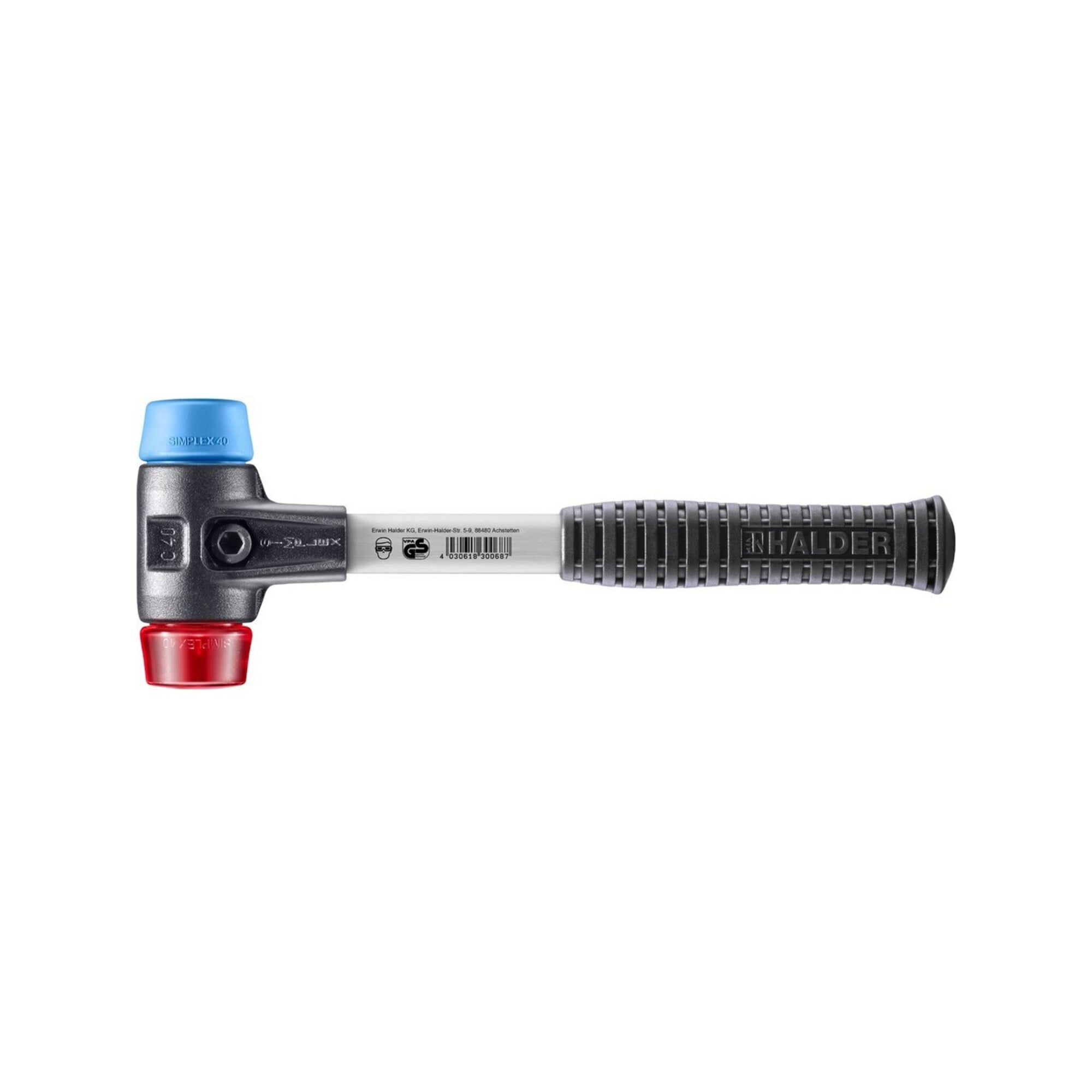 Halder SchonhammerSimplex Fiber. 40mm TPE-soft/Pla.