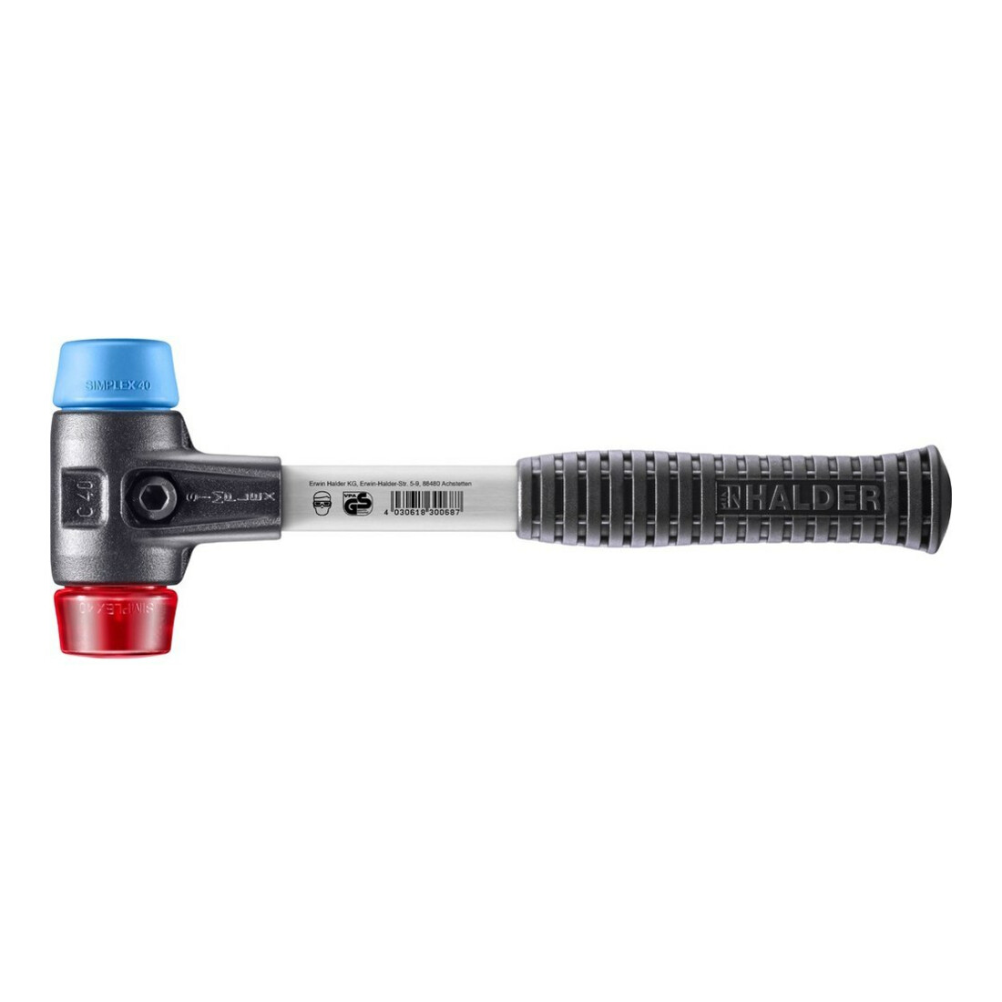 Halder SchonhammerSimplex Fiber. 40mm TPE-soft/Pla.