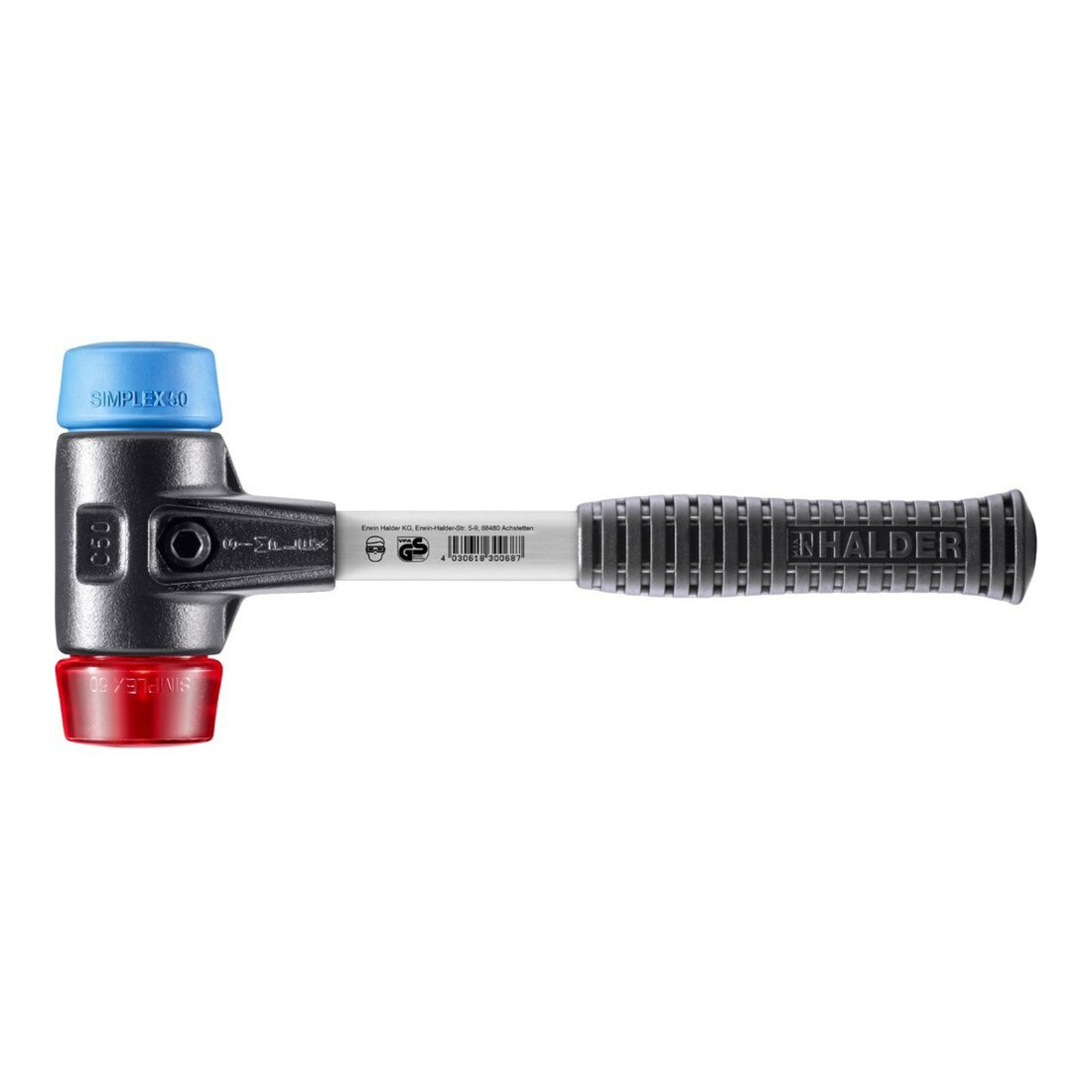 Halder SchonhammerSimplex Fiber. 50 mm TPE doux/Pla.