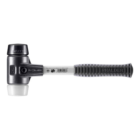 Halder SchonhammerSimplex Fiber. 50mm Gummi/Superpl.