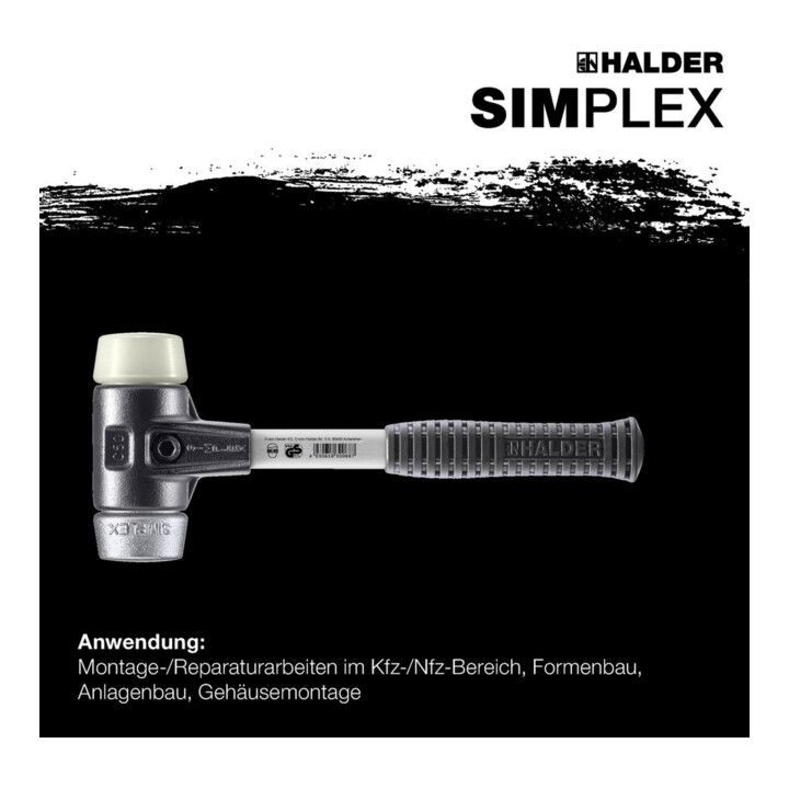 Halder SchonhammerSimplex Fiber. 50mm Nylon/Weichm.
