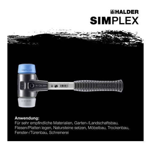Halder SchonhammerSimplex Fiber. 50mm TPE-soft/mid