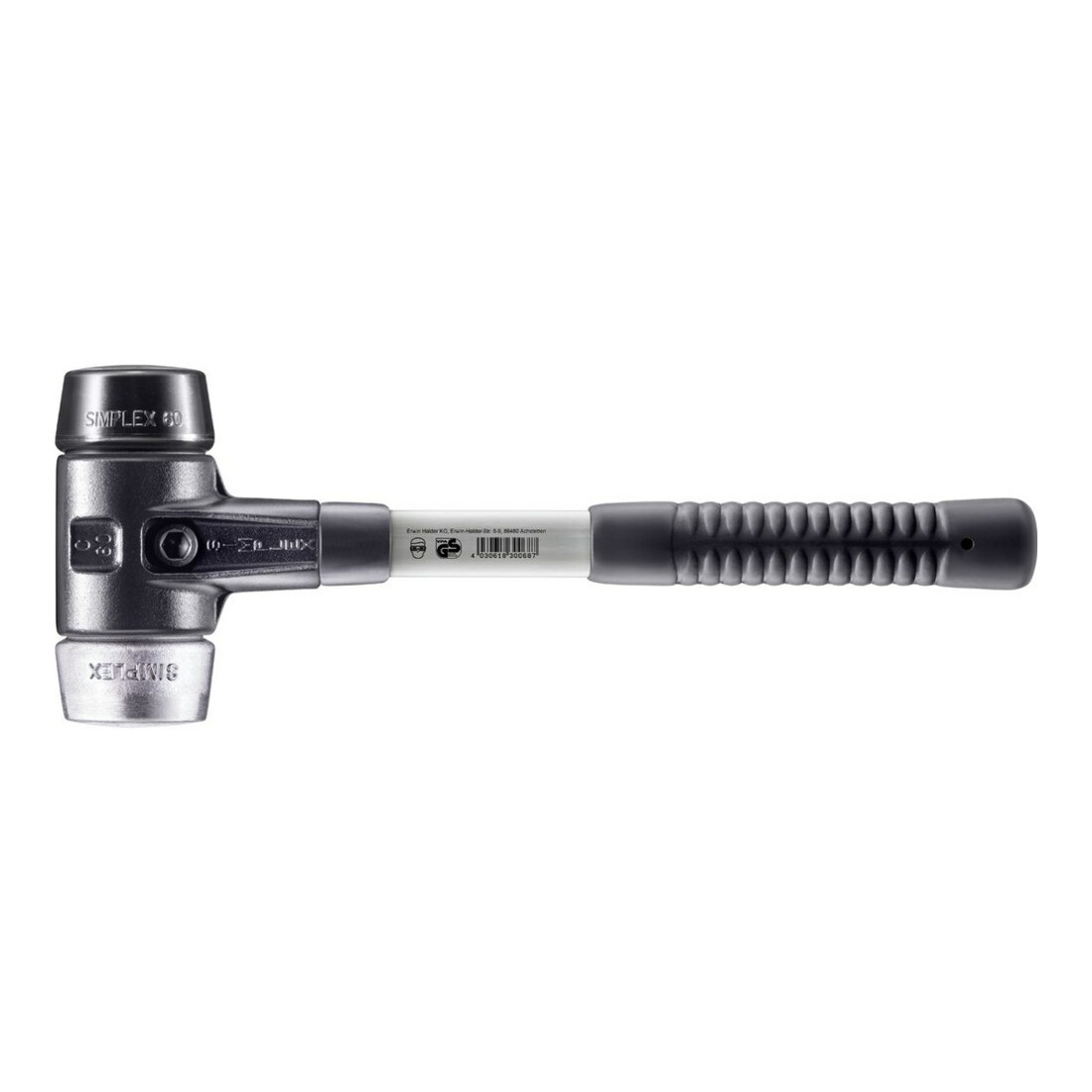 Halder SchonhammerSimplex Fiber. 60mm Gummi/Weichm.