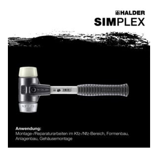 Halder SchonhammerSimplex Fiber. 60mm Nylon/Weichm.
