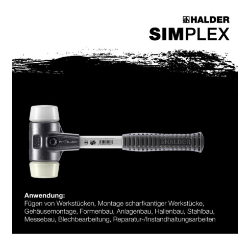 Halder SchonhammerSimplex Fiber. 60mm Superpl./Nylon