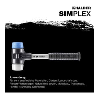 Halder SchonhammerSimplex Fiber. 60mm TPE-soft/SP.