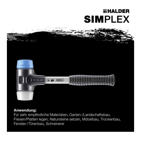 Halder SchonhammerSimplex Fiber. 60mm TPE-soft/SP.