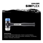 Halder SchonhammerSimplex Fiber. 60mm TPE-soft/SP.