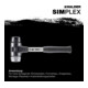 Halder SchonhammerSimplex Fiber. 80mm Gummi/Weichm.-1