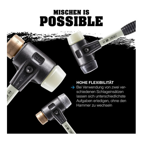 Halder SchonhammerSimplex Fiber. 80mm Nylon/Weichm.