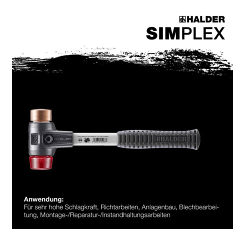 Halder SchonhammerSimplex Fibre 30 mm Cuivre/Plastique
