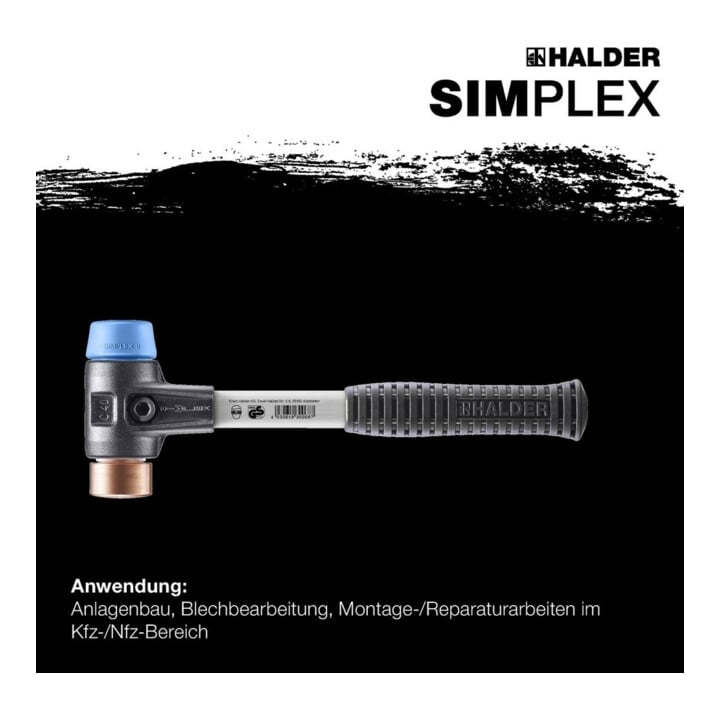 Halder SchonhammerSimplex Fibre. 30 mm TPE doux/cuivre