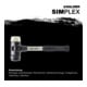 Halder SchonhammerSimplex Fibre. 40 mm Caoutchouc/Nylon-4
