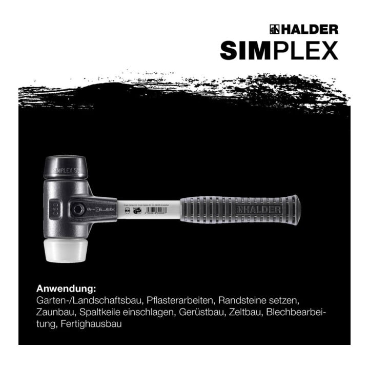 Halder SchonhammerSimplex Fibre. 40mm Caoutchouc/Superpl.