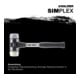Halder SchonhammerSimplex Fibre. 40mm TPE-milieu/Nylon