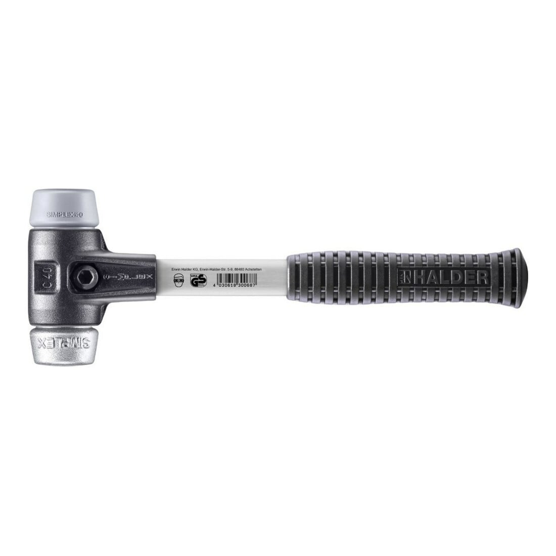 Halder SchonhammerSimplex Fibre. 40mm TPE-milieu/WM.