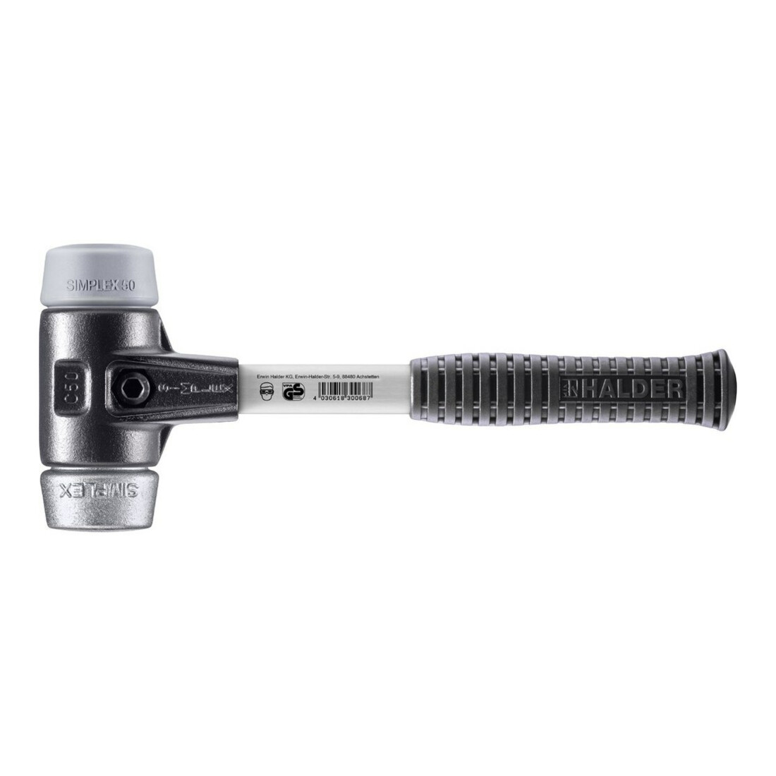 Halder SchonhammerSimplex Fibre. 50 mm TPE-milieu/WM.
