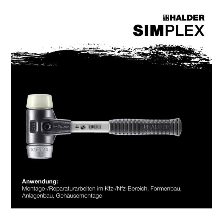 Halder SchonhammerSimplex Fibre. 50mm Nylon/Matière souple