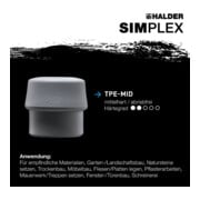 Halder SchonhammerSimplex Fibre. 50mm TPE-milieu/Nylon