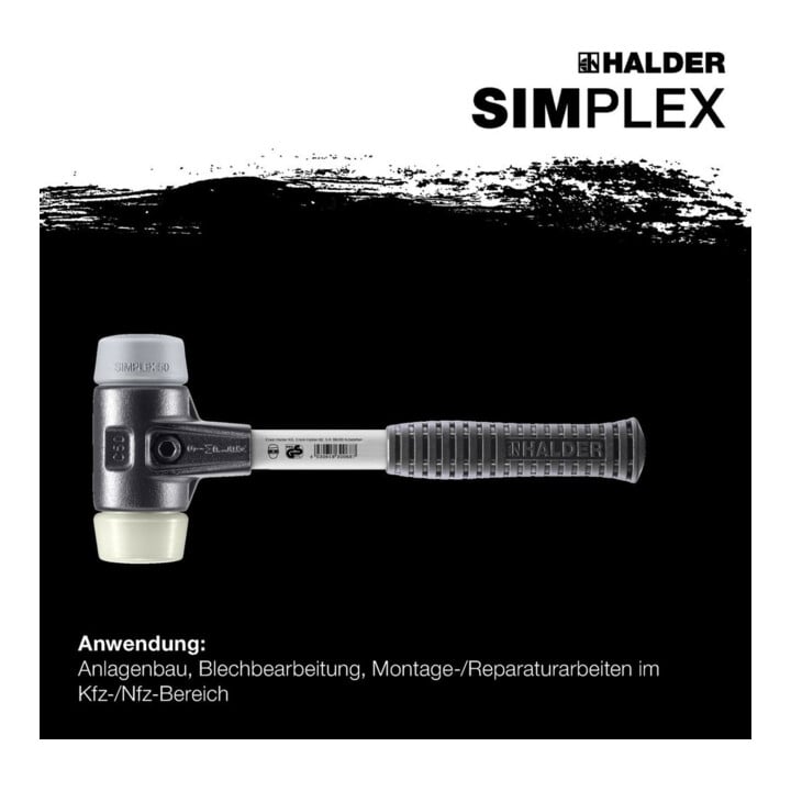 Halder SchonhammerSimplex Fibre. 50mm TPE-milieu/Nylon