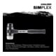 Halder SchonhammerSimplex Fibre. 60 mm Caoutchouc/Superpl.-2