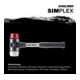 Halder SchonhammerSimplex Fibre. 60 mm Plastique/SP.-1