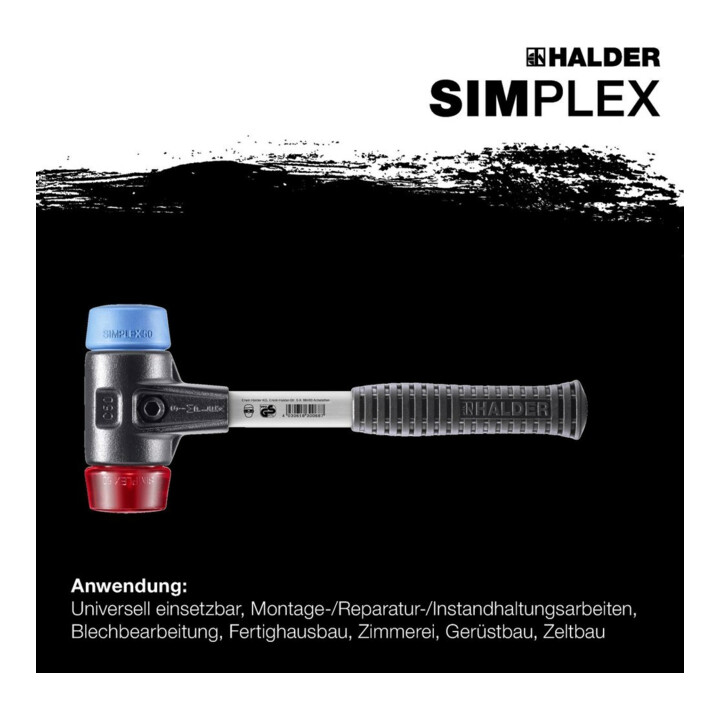 Halder SchonhammerSimplex Fibre 60 mm TPE doux/Pla