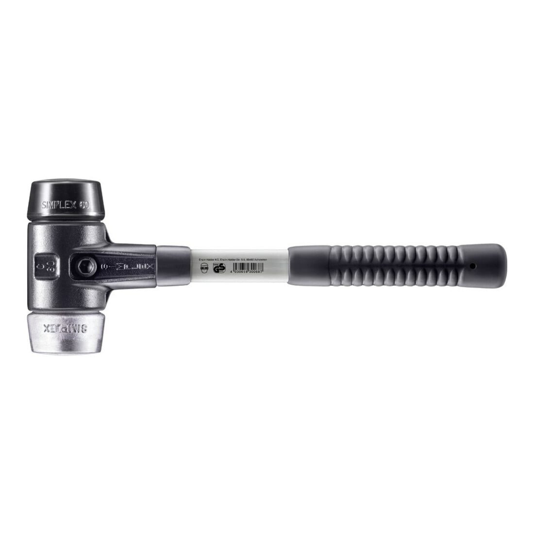 Halder SchonhammerSimplex Fibre. 60mm Caoutchouc/Mou