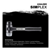 Halder SchonhammerSimplex Fibre. 60mm Caoutchouc/TPE-moyen-5