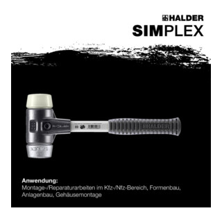 Halder SchonhammerSimplex Fibre. 60mm Nylon/Mou
