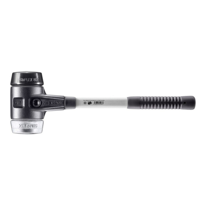 Halder SchonhammerSimplex Fibre. 80 mm Caoutchouc/Mou.