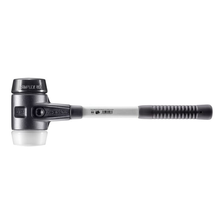 Halder SchonhammerSimplex Fibre. 80 mm Caoutchouc/Superplastique