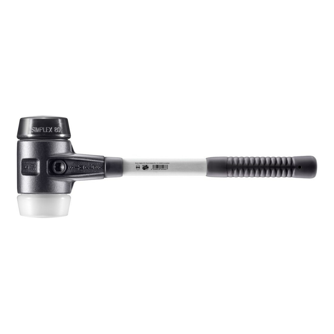 Halder SchonhammerSimplex Fibre. 80 mm Caoutchouc/Superplastique